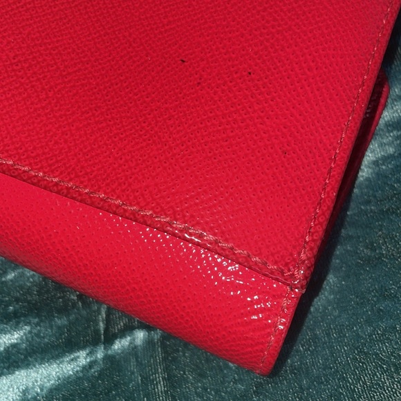{Burberry} BURBERRY LONDON PATENT LEATHER LONG WALLET in Red - Picture 12 of 14